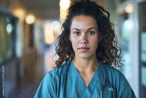 Healthcare Professional Making Eye Contact With The Camera In Hospital Setting