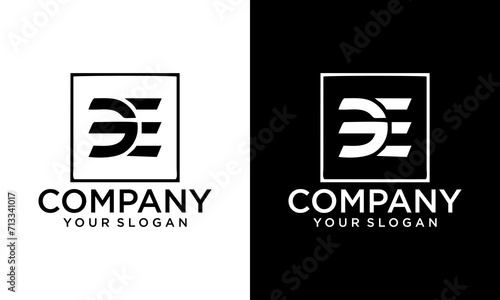 Abstract letter GE EG logo template - vector.