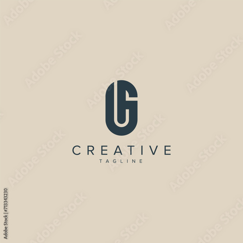 Alphabet Letters GF FG Business Logo Initial Based Monogram Icon Vector.
