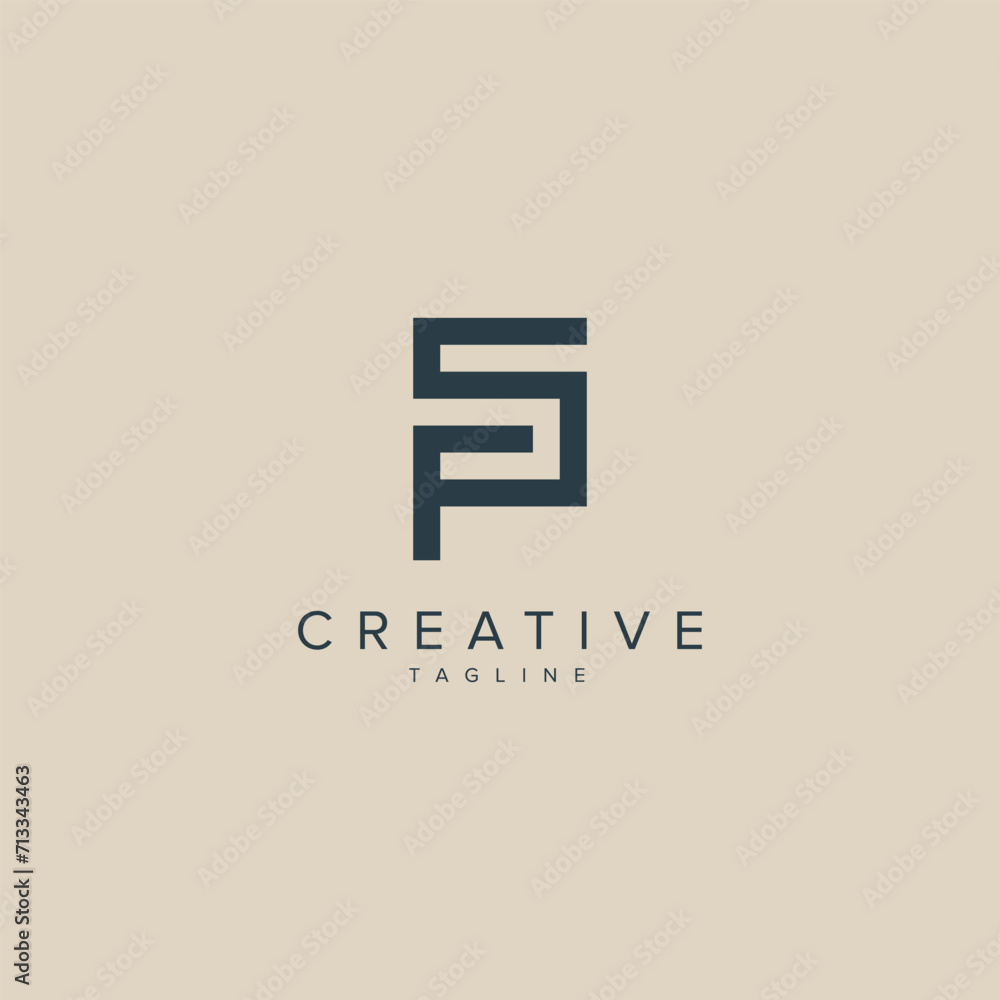 Alphabet Letters SP PS Business Logo Initial Based Monogram Icon Vector. Alphabet Letters SP PS Business Logo Initial Based Monogram Icon Vector.