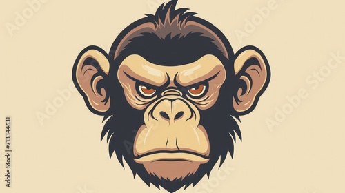 face of a monkey illustration