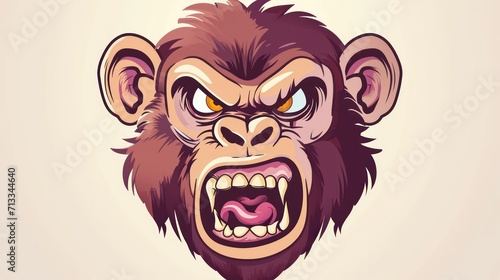 face of a monkey illustration © Ghulam Nabi