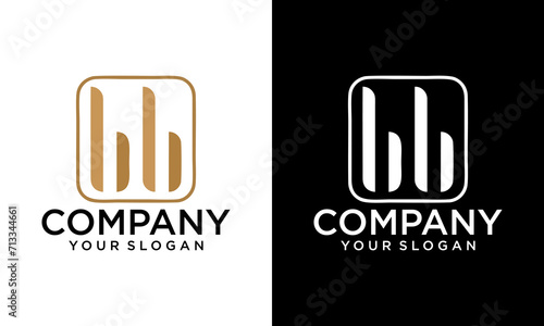 Modern abstract letter B logo design. Minimal B initial based icon. Initial BB vector