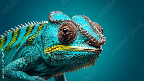 Detailed Close-Up of a Panther Chameleon photo