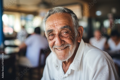 Portrait of a smiling senior man in nursing home