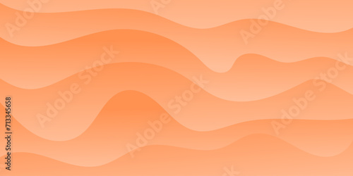 Abstract vector background of peach fuzz color. copy space. Vector illustration. wave-shaped pattern