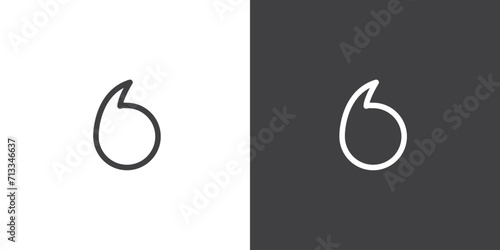 Quote icon vector in trendy line style. 