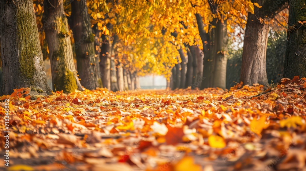 autumn leaves in the park