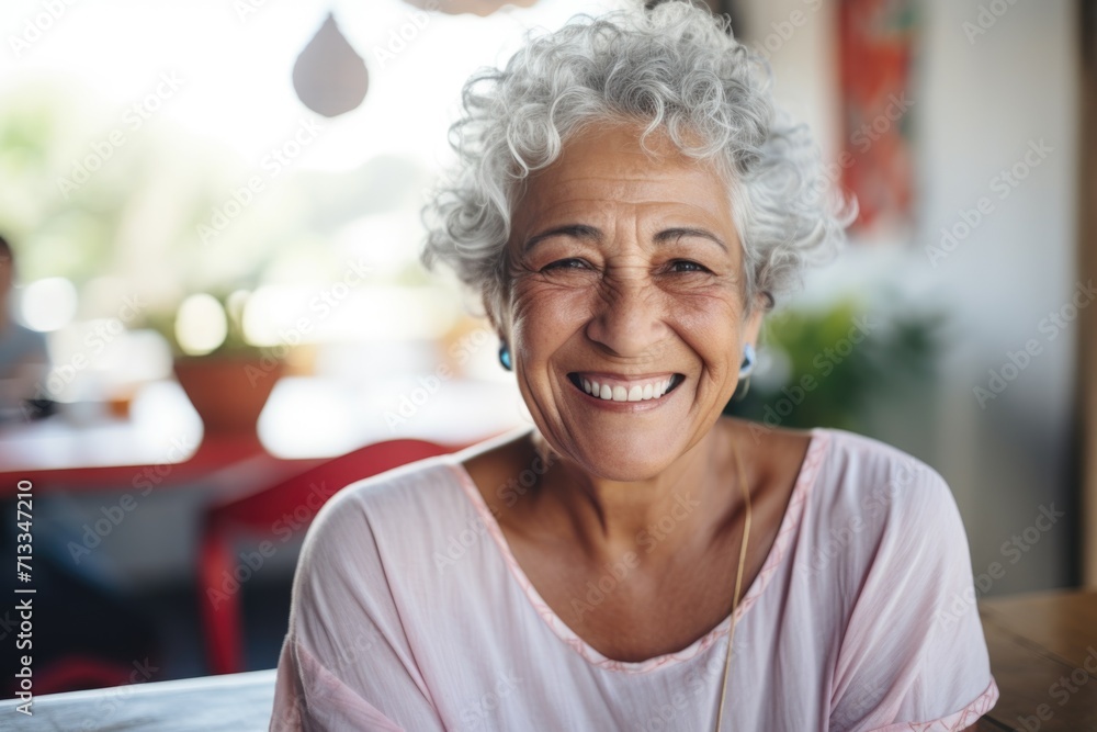 Portrait of a smiling senior woman in nursing home Portrait of a smiling senior woman in nursing home