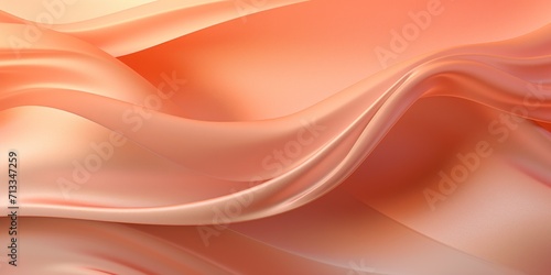 Abstract wavy pattern in peach fuzz and apricot crush colour, monochrome background for website.