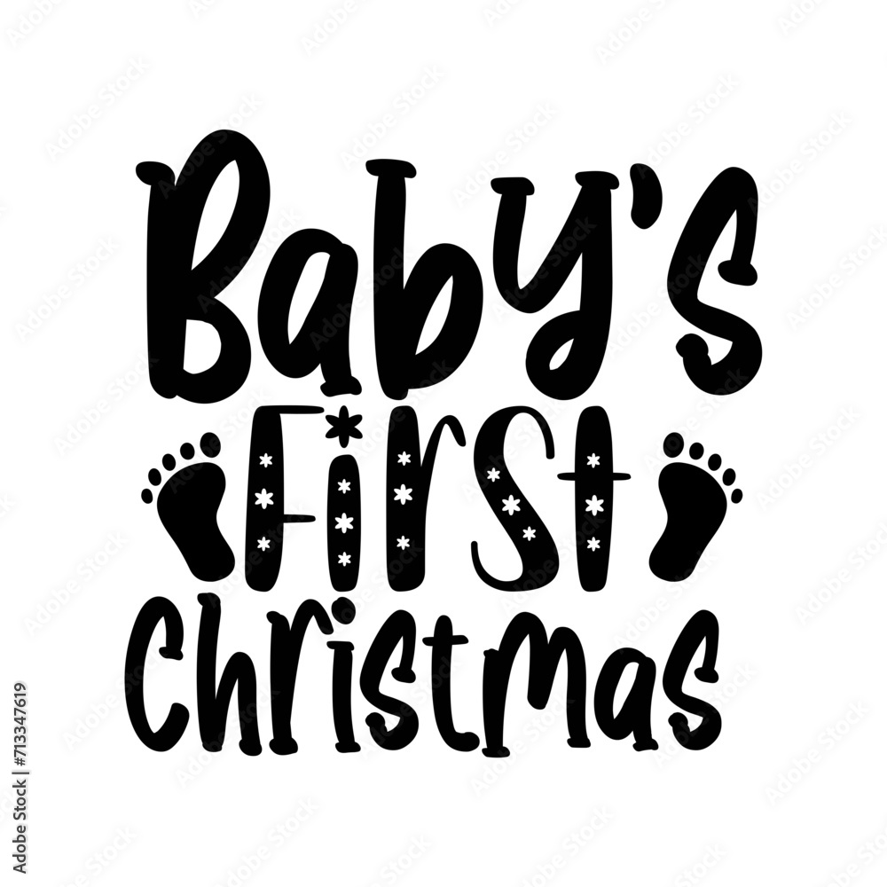 Baby's First Christmas SVG Design