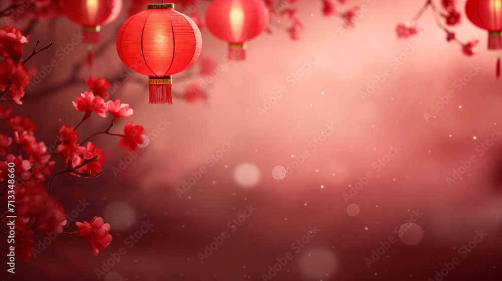 Beautiful Chinese New Year red lanterns on festive background picture
Beautiful Chinese New Year red lanterns on festive background picture