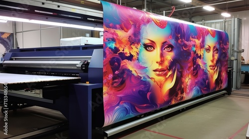 Printing machines in a modern printing house, industry, engineering technologies