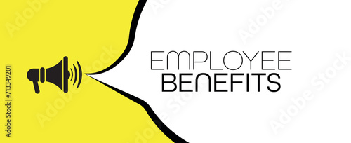 employee benefits text on white background