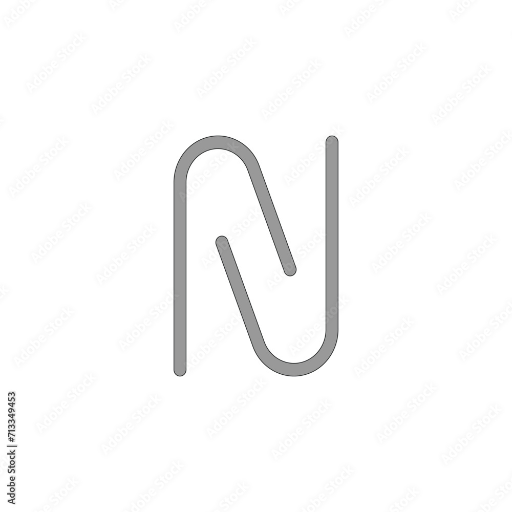 icon alphabet font N template design trendy icon alphabet font N template design trendy