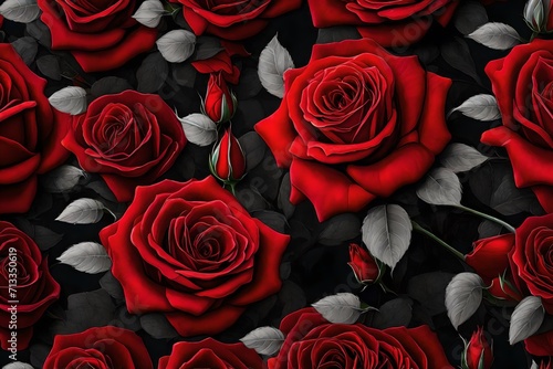 red roses background