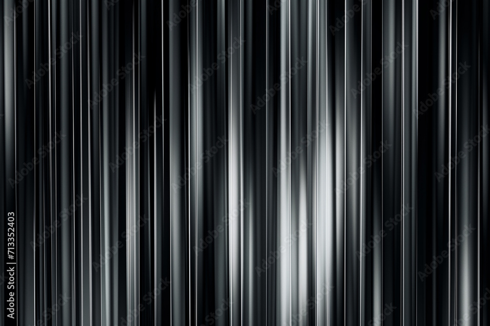 Obraz premium Straight vertical lines with white tones on black background
