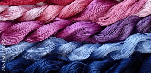 colored threads of different colors