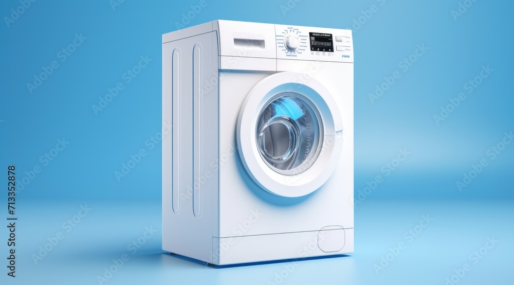 flat washer machine with white machine