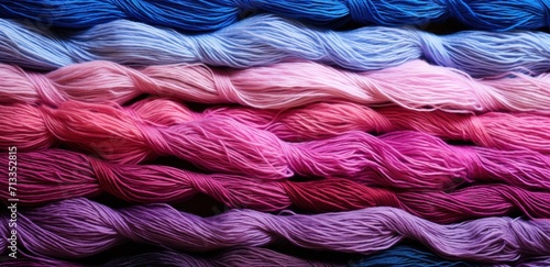 colored threads of different colors