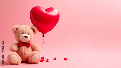 Valentine's Day, love and romance background, background with heart shapes © ma