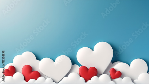 Valentine's Day, background, postcard, Valentine's Day holiday, postcard design, banner design, blue sky