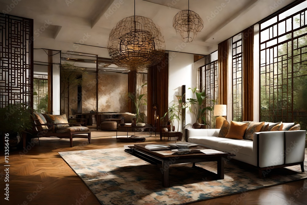 Fototapeta premium luxury living room
