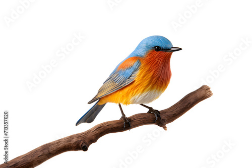 Beautiful Eastern Bluebird isolated on a white background © lovephotos