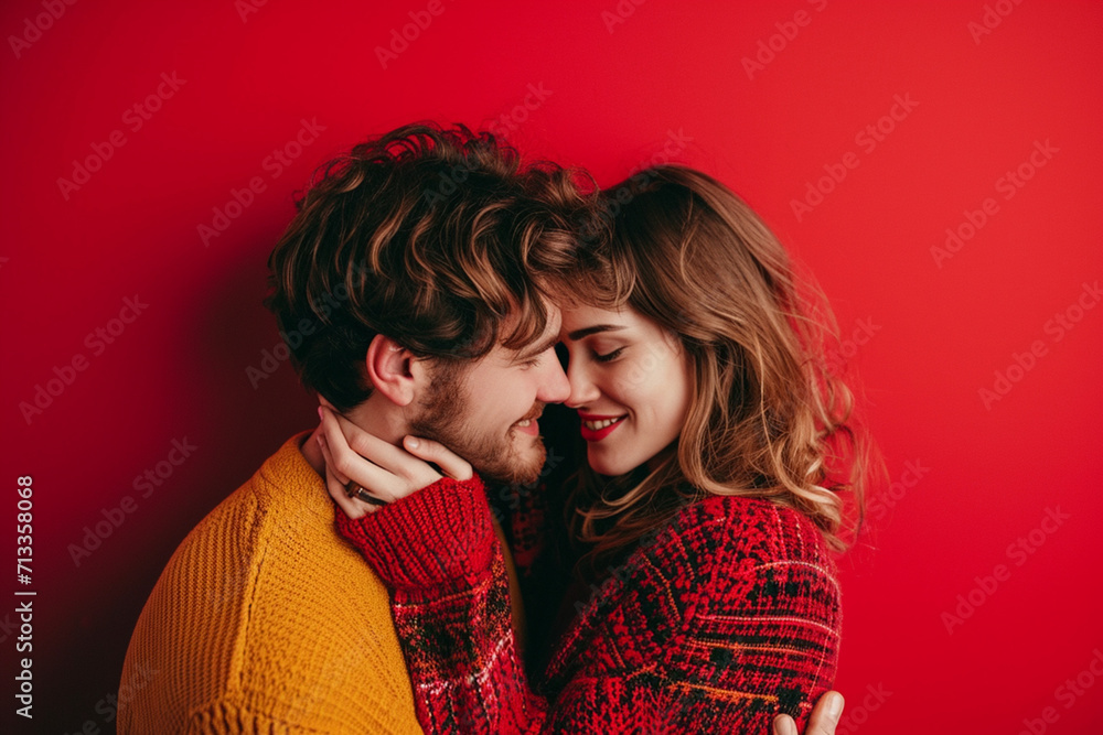 couple kissing. Generative AI couple kissing. Generative AI