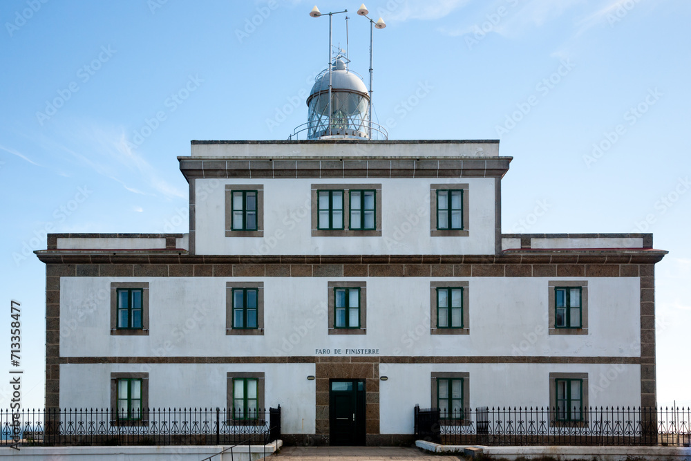 Cape Finisterre lighthouse exterior view, Galicia, Spain Cape Finisterre lighthouse exterior view, Galicia, Spain