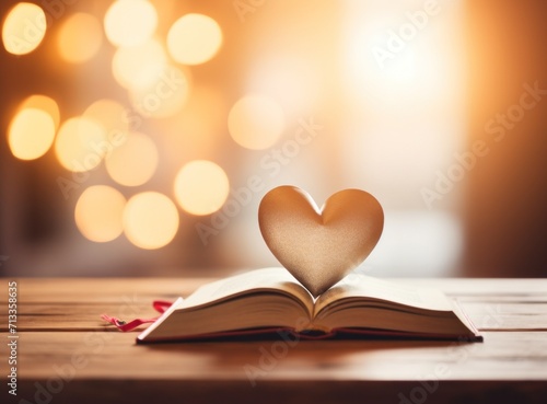 a lighthearted valentine's day book with heart shape in the middle on top of ...