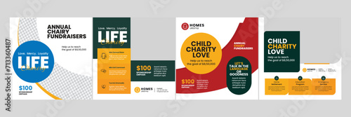 creative kids charity social media post web banner square instagram post design donation template 