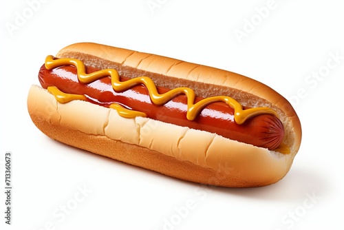 hot dog with mustard