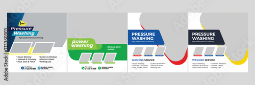 power washing and pressure cleaning social media post template design 