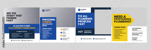 plumbing service web social media instagram post template 