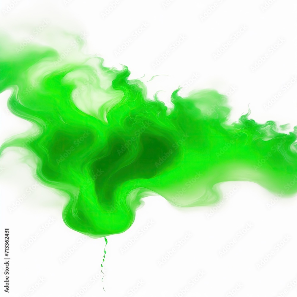 Green fire flame smoke cloud texture isolated on white background Green fire flame smoke cloud texture isolated on white background