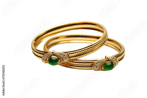 Green bangles in Maharashtrian nose pin, Isolated on tran sparent PNG background, Generative ai