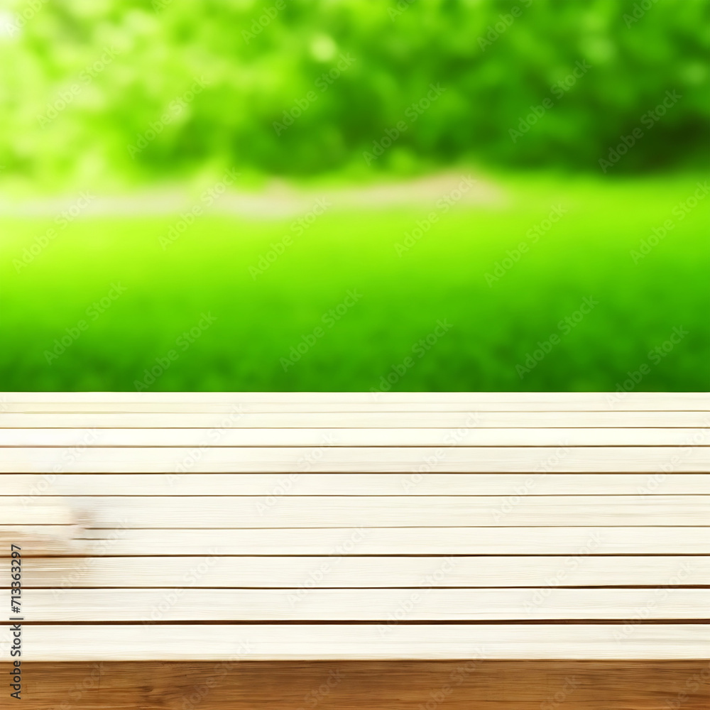 Fototapeta premium Blank Wooden Table Blur background
