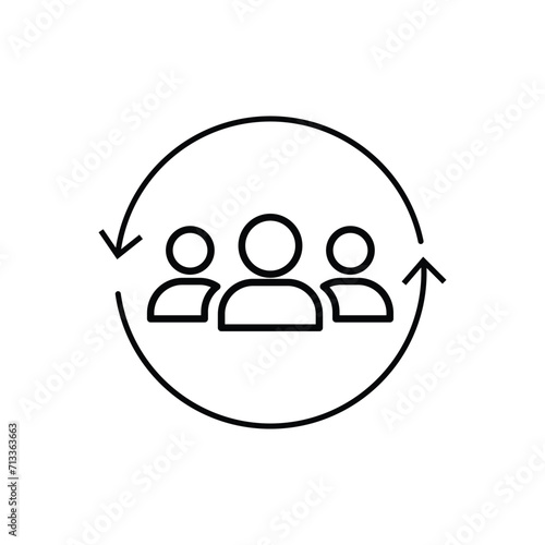 People Icon Vector Design Template Illustration In Trendy Flat Style
