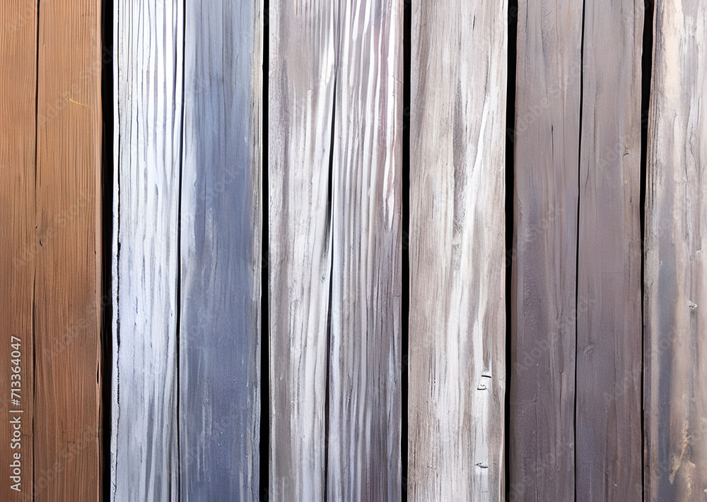 Old wooden boards background, Boards painted in different light colors, background with wood texture,