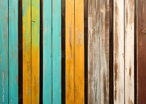 Old wooden boards background, Boards painted in different light colors, background with wood texture,