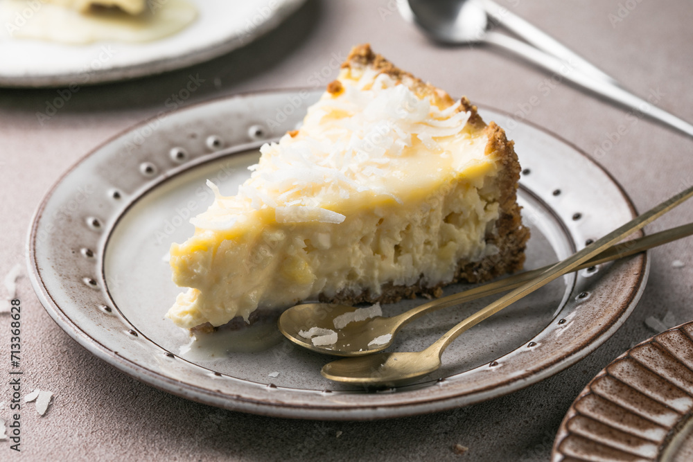 Home made Coconut Cheesecake