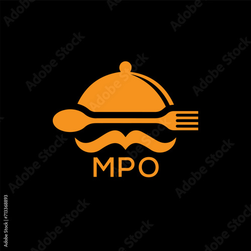 MPO Letter logo design template vector. MPO Business abstract connection vector logo. MPO icon circle logotype.
 photo