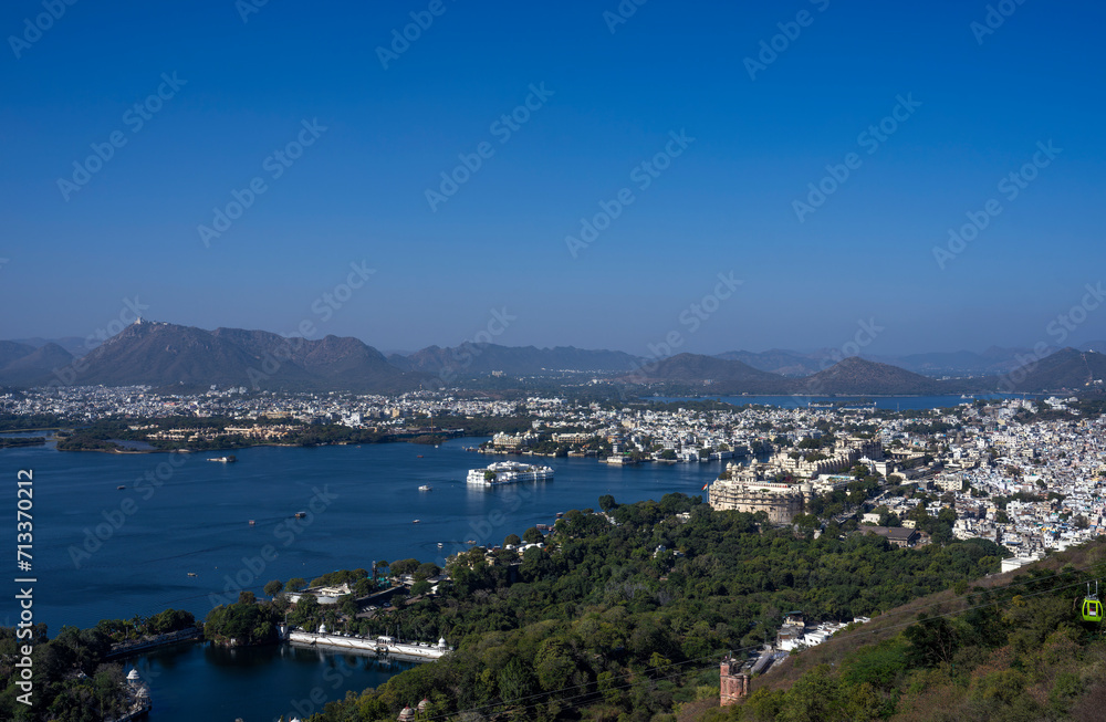Areal view of Udaipur in India
