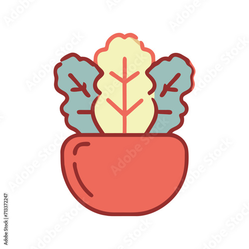 Lettuce cute illustration vector SVG