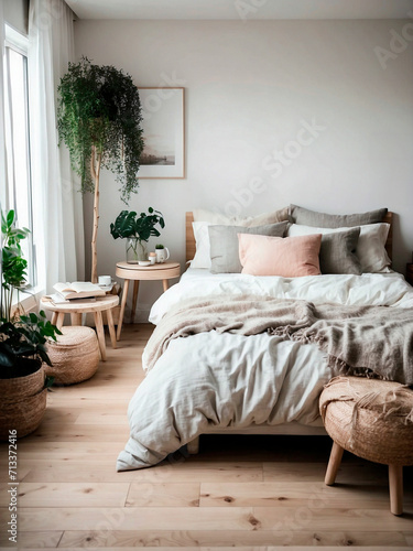 Bedroom Ideas and mood interior Genereted with AI photo