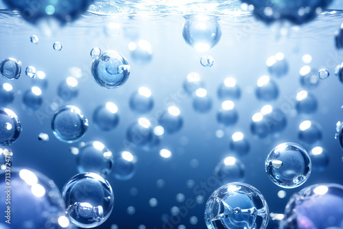 background with air bubbles underwater, underwater world