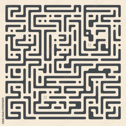 Random maze generator in the style of Jordn Grimmer, flat vector, silver and gray 