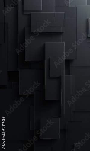 Dark black and grey squares in a clean geometric arrangement.