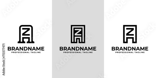 Modern Initials AZ Logo, suitable for business with ZA or AZ initials